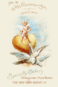 Victorian Cupid Creams Trade Card Fine Art Print - Unknown Artist