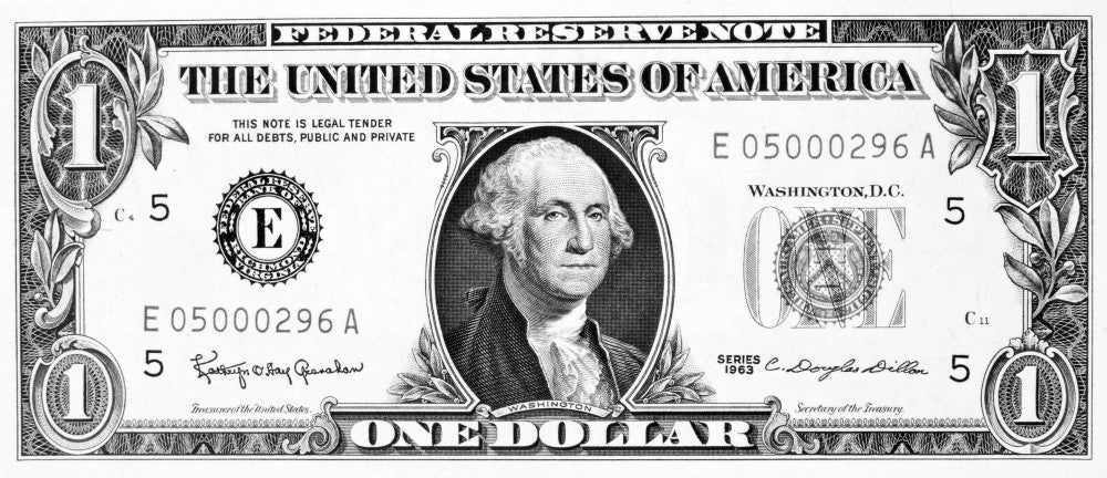 One Dollar Bill Fine Art Print Featuring George Washington