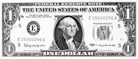 One Dollar Bill Fine Art Print Featuring George Washington