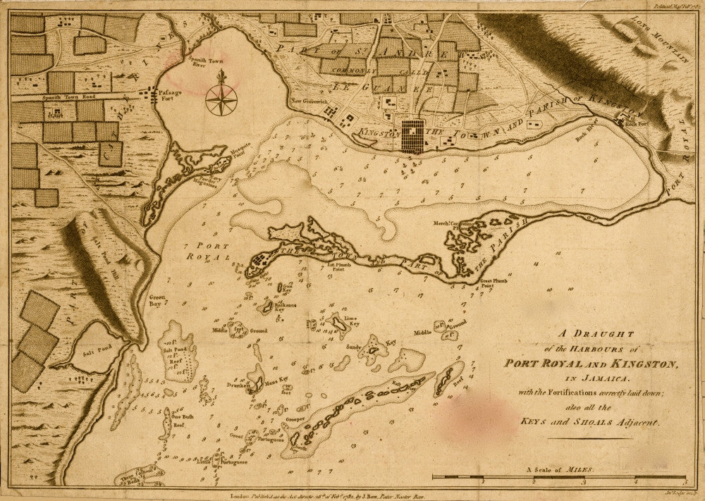 Jamaica, Port Royal - 1796 Fine Art Print