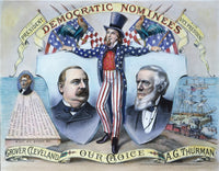 Presidential Campaign 1888 Lithograph Poster Print by Kurz & Allison