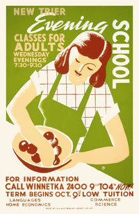 WPA Cooking Poster Print Featuring Woman in Apron - Unknown Artist