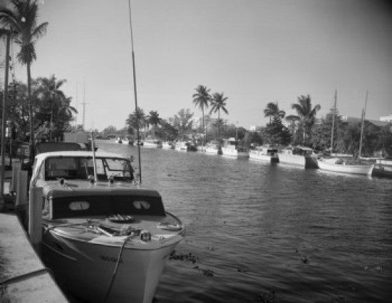Fort Lauderdale Canal and Boats Fine Art Print - USA