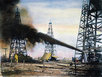 Spindletop Oil Pool Fine Art Print - Historic Texas Gusher