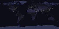 Global Map of Earth's City Lights Fine Art Print by Stocktrek Images