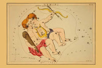Castor and Pollux Constellation Astronomical Chart Print by Aspin Jehosaphat