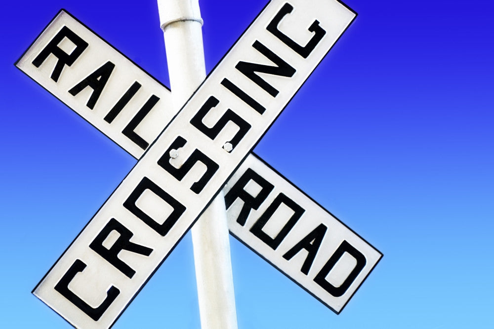 Railroad Crossing Sign Fine Art Print - Multiple Sizes Available