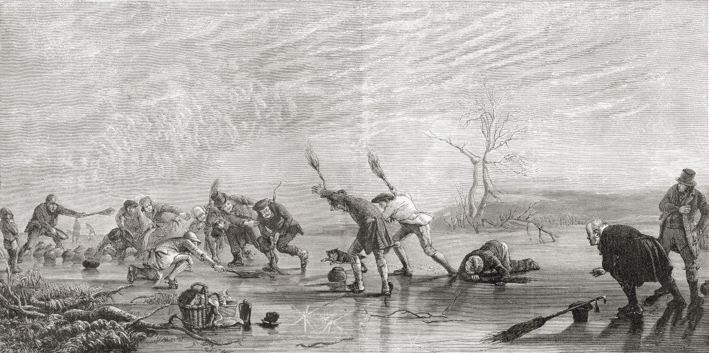 Curling in the 19th Century Fine Art Print from Scottish Pictures by Samuel G. Green