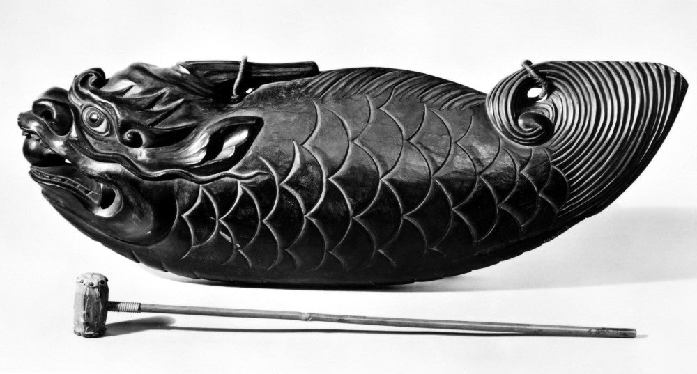 Japanese Wooden Fish Drum Fine Art Print - 1889 by Granger Collection