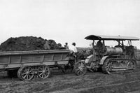 Missouri Levees 1927 Poster Print - Tractor-Drawn Wagon at Dorena