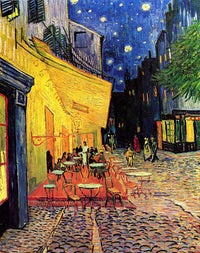 Cafe Terrace on Place du Forum, Arles, at Night Fine Art Print