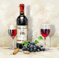 Red Wine Fine Art Print by The Macneil Studio - 12x12