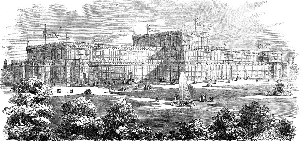 The Industrial Exhibition in Munich Etching from 1854 by John Short