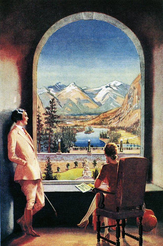 Banff Springs Hotel Vintage Menu Cover Poster Print, C1929