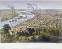 View of Richmond, Virginia Before the Civil War - Colored Engraving by Granger Collection