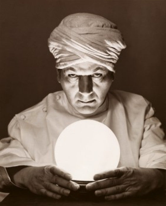 Close-Up of a Fortune Teller with Crystal Ball Fine Art Print