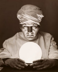 Close-Up of a Fortune Teller with Crystal Ball Fine Art Print