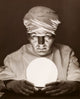 Close-Up of a Fortune Teller with Crystal Ball Fine Art Print
