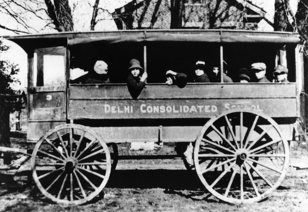 Iowa School Bus Photograph Print, C1920 by Granger Collection