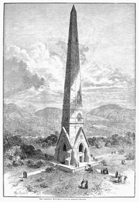 Saratoga Monument Fine Art Print - Historic Wood Engraving