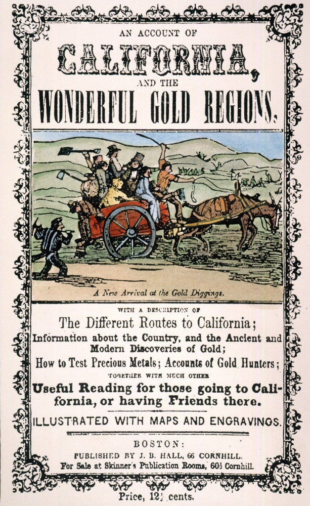 California Gold Rush Guide Cover Art Print by Granger Collection