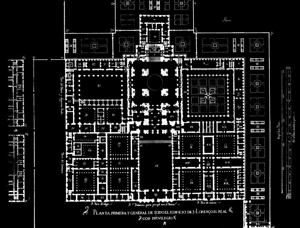 El Escorial Palace Floor Plan Fine Art Print by Granger Collection