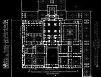 El Escorial Palace Floor Plan Fine Art Print by Granger Collection