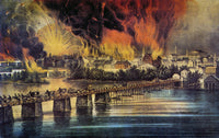The Fall of Richmond, Virginia - 1865 Lithograph Print by Currier & Ives