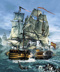 Naval Warfare Sailing Ships Fine Art Print by Kurt Miller