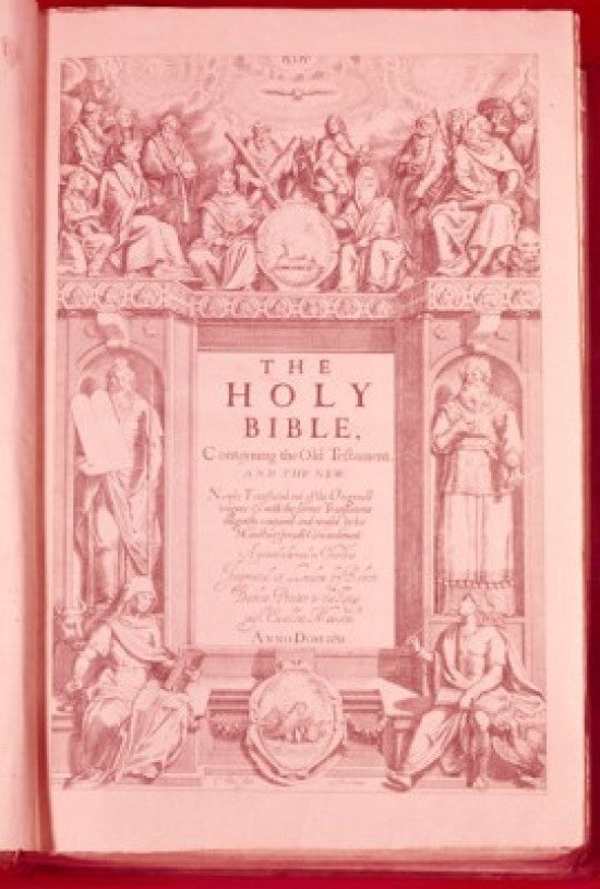 Title Page of the King James Bible Lithograph Print - 1611 A.D.