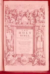 Title Page of the King James Bible Lithograph Print - 1611 A.D.