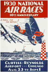 1930 National Air Race Fine Art Print - Chicago Poster