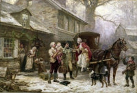 Home For Christmas Fine Art Print by Jean Leon Gerome Ferris