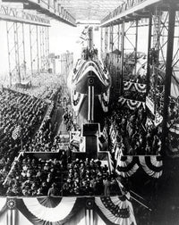 Spectators Gather Around USS Nautilus Submarine Fine Art Print by Stocktrek Images