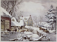 Winter Morning Lithograph Print by Currier & Ives (1861)