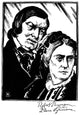 Robert Schumann and Clara Schumann Fine Art Print by Samuel Nisenson