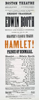 Shakespeare's Hamlet 1863 Performance Playbill Poster Print