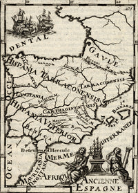 17th Century Map of Ancient Spain Fine Art Print by Ken Welsh