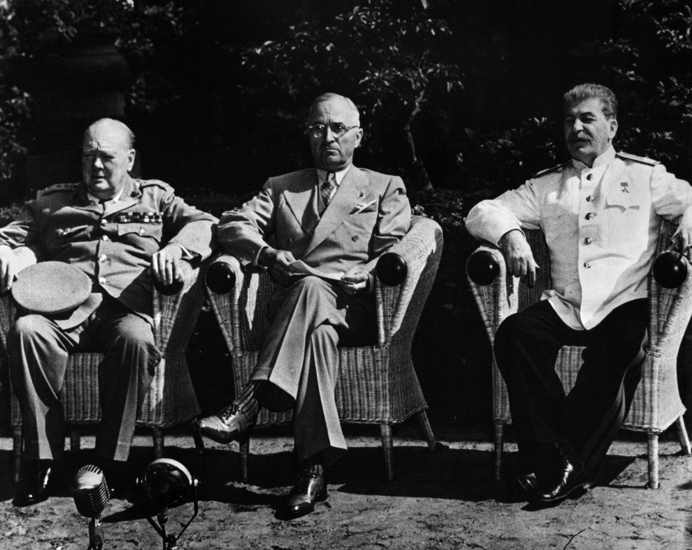 Potsdam Conference 1945 Poster Print Featuring Allied Leaders