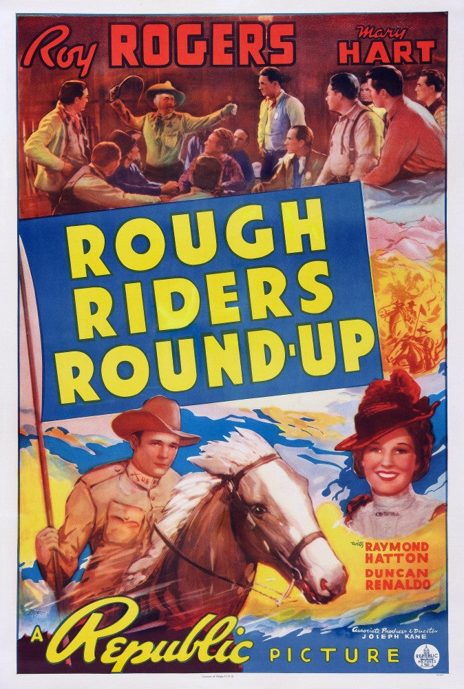 Rough Riders' Round-Up Movie Poster Print - 1939 Classic