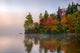 Reflection of Trees on Water - Seventh Lake, Adirondack Mountains Fine Art Print by Panoramic Images