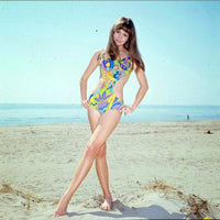 Catherine Spaak Posed on Beach Photo Print by Dark Art Portal