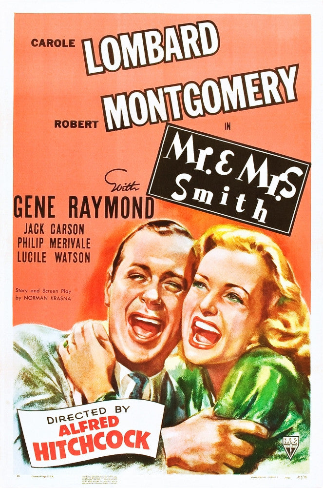 Mr. and Mrs. Smith Movie Poster Fine Art Print (1941)