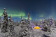 Aurora Borealis Winter Night Fine Art Print by Kevin G. Smith