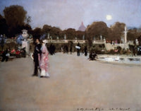 Luxembourg Gardens at Twilight Fine Art Print by John Singer Sargent