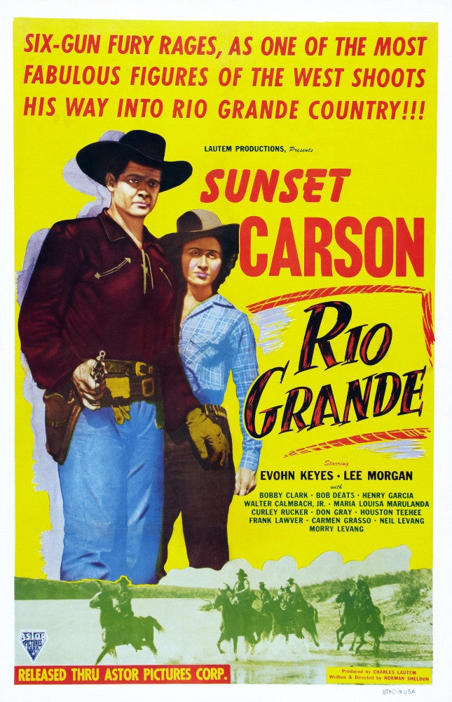 Rio Grande Movie Poster Fine Art Print - Sunset Carson, 1949