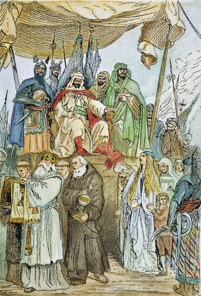 Sultan Saladin Showing Mercy to Christians - Fine Art Print