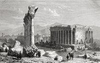 19th Century Ruins of Baalbek, Lebanon Fine Art Print