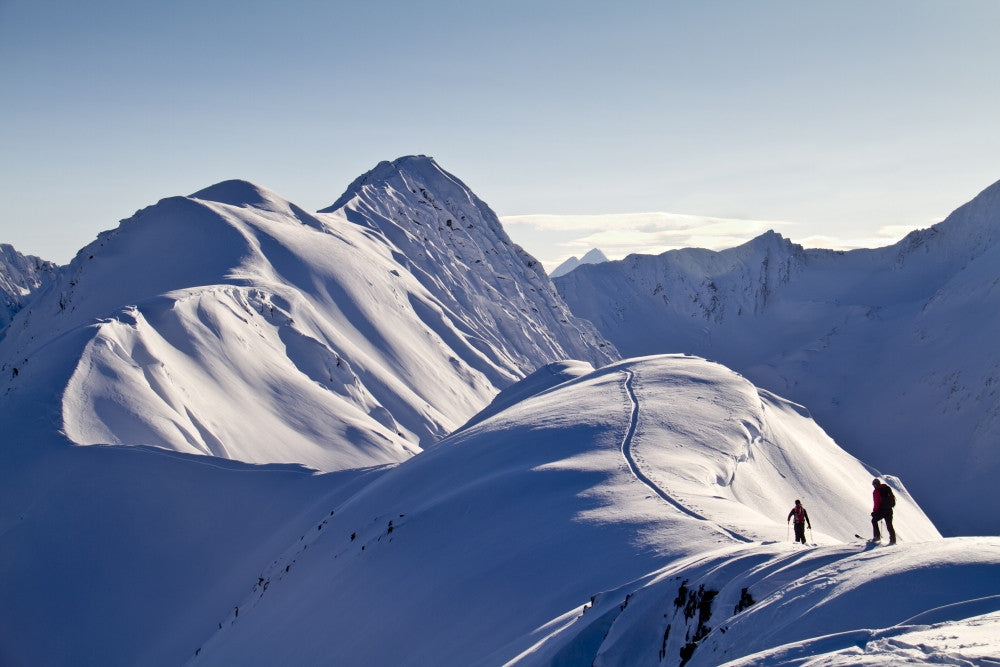 Skiers on Eddies Ridge - Fine Art Print by Joe Stock