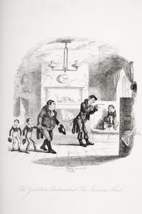 The Yorkshire Schoolmaster at the Saracen's Head Fine Art Print from Nicholas Nickleby by H.K. Browne
